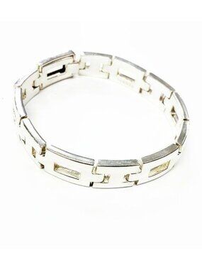 Hermes Cles Bracelet Silver Vintage Aa